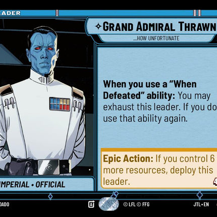 Grand Admiral Thrawn - ...How Unfortunate (2/262) (2/262) [Jump to Lightspeed]