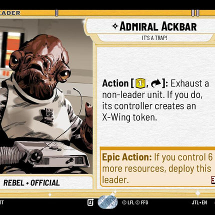 Admiral Ackbar - It's A Trap! (016/262) (016/257) [Jump to Lightspeed]