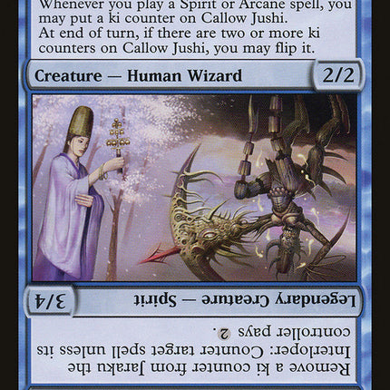 Callow Jushi // Jaraku the Interloper [Betrayers of Kamigawa]