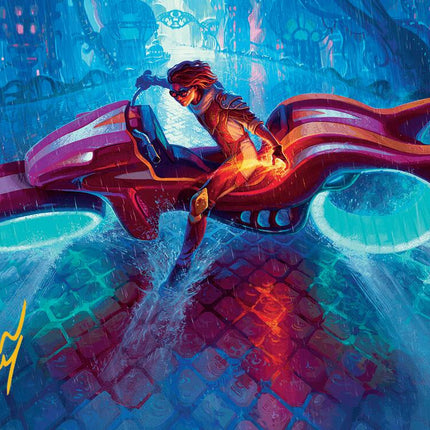 Chandra, Spark Hunter Art Card (Gold-Stamped Signature) [Aetherdrift Art Series]