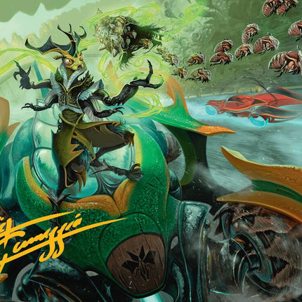 Aatchik, Emerald Radian Art Card (15/54) (Gold-Stamped Signature) [Aetherdrift Art Series]