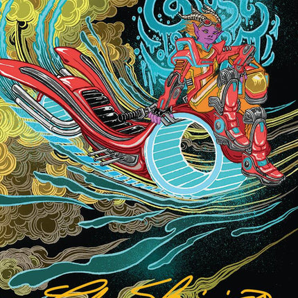 Cloudspire Skycycle Art Card (Gold-Stamped Signature) [Aetherdrift Art Series]