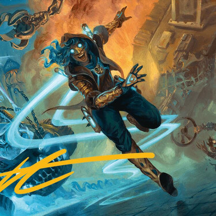 Sita Varma, Masked Racer Art Card (Gold-Stamped Signature) [Aetherdrift Art Series]