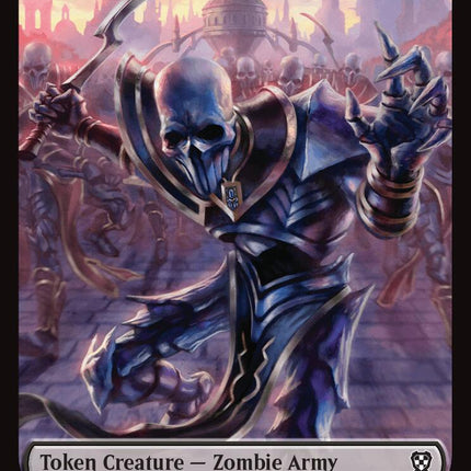 Zombie Army // Zombie Warrior Double-Sided Token [Aetherdrift Commander Tokens]