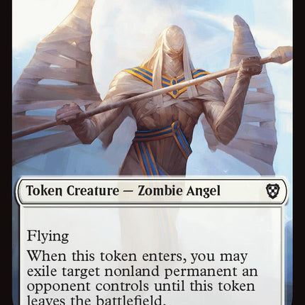 Angel of Sanctions // Zombie (0003) Double-Sided Token [Aetherdrift Commander Tokens]
