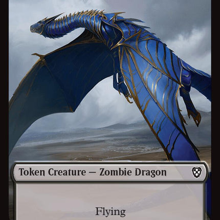 Timeless Dragon // Zombie (0003) Double-Sided Token [Aetherdrift Commander Tokens]