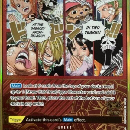 In Two Years!! At the Sabaody Archipelago!! (Japanese Version 2nd Anniversary Set) [One Piece Promotion Cards]