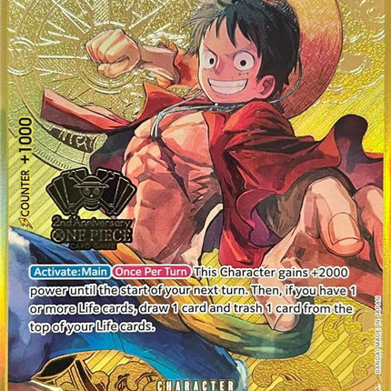 Monkey.D.Luffy (Japanese Version 2nd Anniversary Set) [One Piece Promotion Cards]
