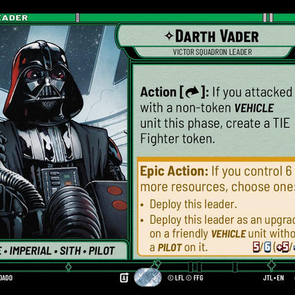 Darth Vader - Victor Squadron Leader (006/262) (006/257) [Jump to Lightspeed]