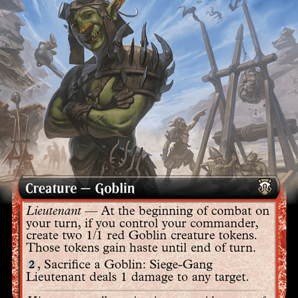 Siege-Gang Lieutenant (Extended Art) [Modern Horizons 3 Commander]