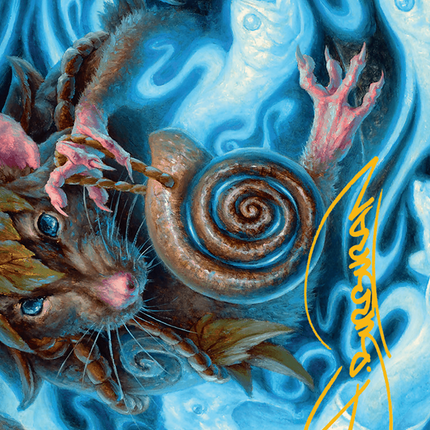 Mind Spiral Art Card (Gold-Stamped Signature) [Bloomburrow Art Series]