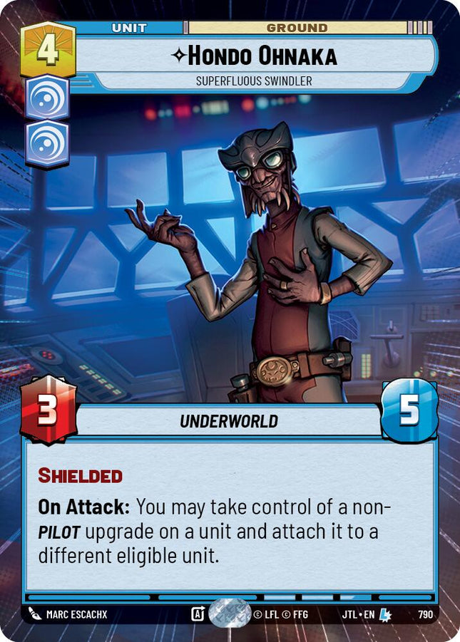 Hondo Ohnaka - Superfluous Swindler (790) (Hyperspace Foil) (790) [Jump to Lightspeed]
