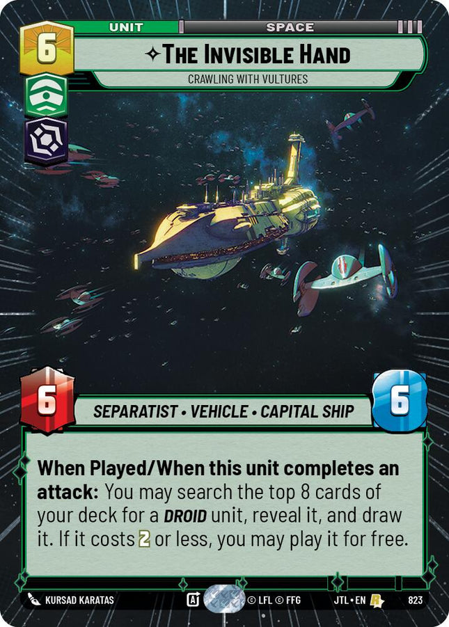 The Invisible Hand - Crawling With Vultures (823) (Hyperspace Foil) (823) [Jump to Lightspeed]
