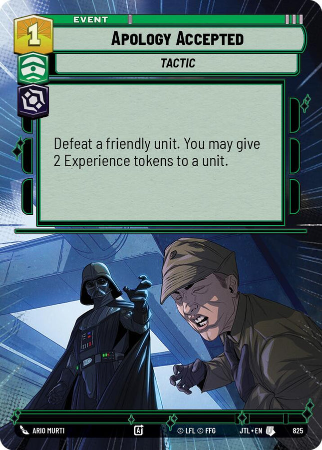 Apology Accepted (825) (Hyperspace Foil) (825) [Jump to Lightspeed]