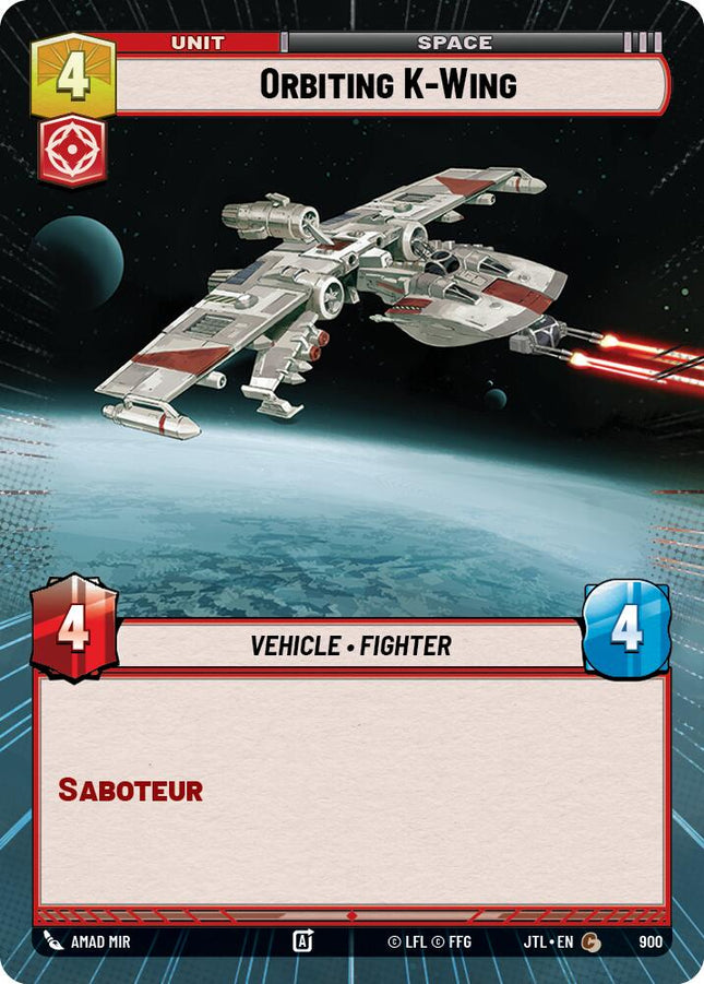 Orbiting K-Wing (900) (Hyperspace Foil) (900) [Jump to Lightspeed]
