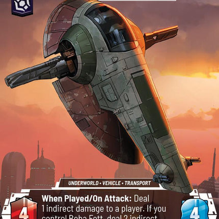 Fett's Firespray - Feared Silhouette (1082) (Prestige Foil) (1082) [Jump to Lightspeed]