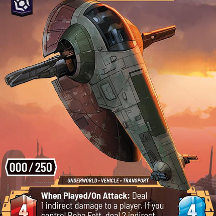 Fett's Firespray - Feared Silhouette (1118) (Serialized) (1118) [Jump to Lightspeed]