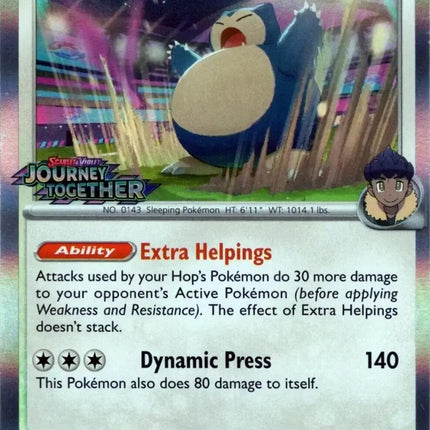 Hop's Snorlax (184) [Scarlet & Violet: Black Star Promos]