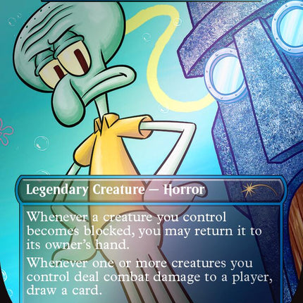 Squidward, Sarcastic Snob - Grazilaxx, Illithid Scholar (Rainbow Foil) [Secret Lair Drop Series]