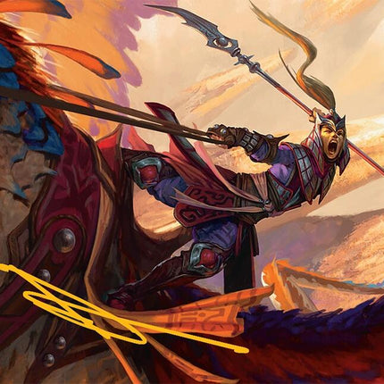 Dragonback Lancer Art Card (3/54) (Gold-Stamped Signature) [Tarkir: Dragonstorm Art Series]
