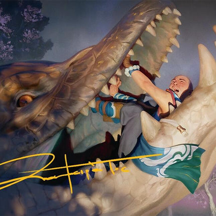 Jaws of Defeat Art Card (53/54) (Gold-Stamped Signature) [Tarkir: Dragonstorm Art Series]