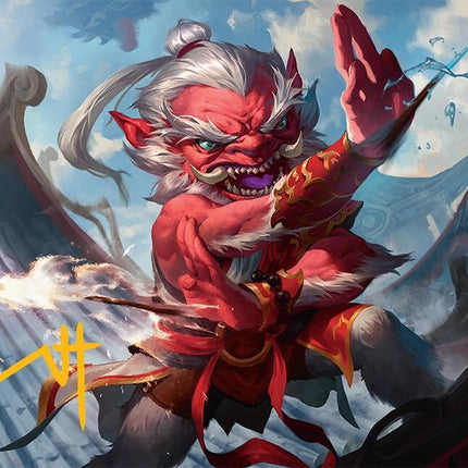 Devoted Duelist Art Card (15/54) (Gold-Stamped Signature) [Tarkir: Dragonstorm Art Series]