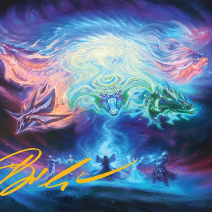 Call the Spirit Dragons Art Card (21/54) (Gold-Stamped Signature) [Tarkir: Dragonstorm Art Series]