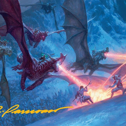 Dragonback Assault Art Card (22/54) (Gold-Stamped Signature) [Tarkir: Dragonstorm Art Series]