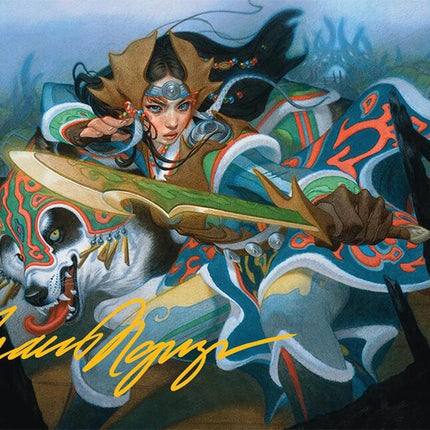 Eshki Dragonclaw Art Card (23/54) (Gold-Stamped Signature) [Tarkir: Dragonstorm Art Series]