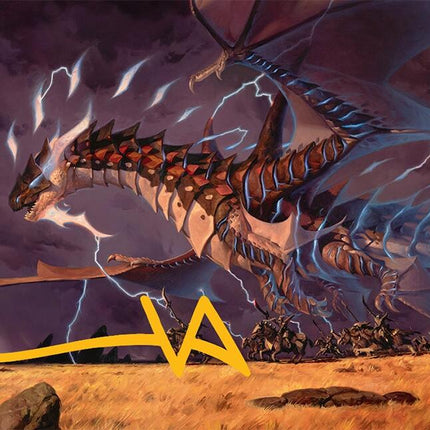 Neriv, Heart of the Storm Art Card (25/54) (Gold-Stamped Signature) [Tarkir: Dragonstorm Art Series]