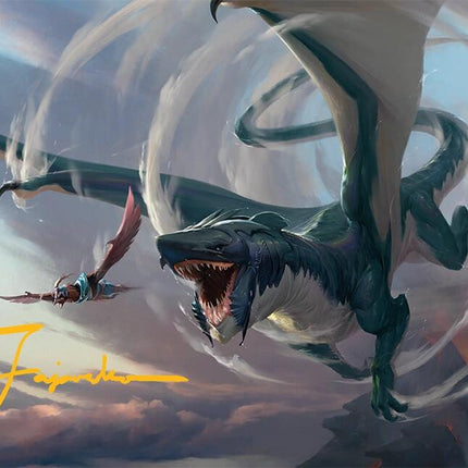 Whirlwing Stormbrood Art Card (27/54) (Gold-Stamped Signature) [Tarkir: Dragonstorm Art Series]