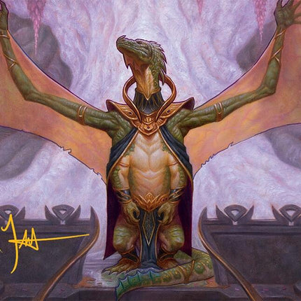 Kheru Goldkeeper Art Card (36/54) (Gold-Stamped Signature) [Tarkir: Dragonstorm Art Series]