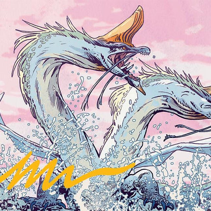 Twinmaw Stormbrood Art Card (39/54) (Gold-Stamped Signature) [Tarkir: Dragonstorm Art Series]
