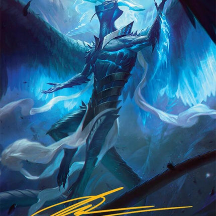 Ugin, Eye of the Storms Art Card (1/54) (Gold-Stamped Signature) [Tarkir: Dragonstorm Art Series]