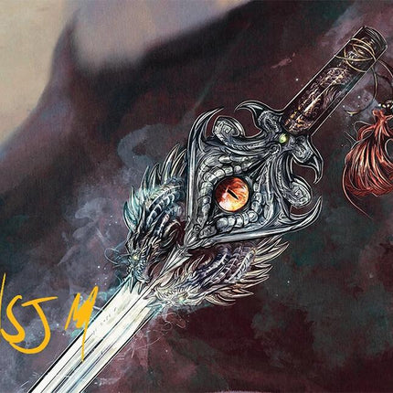Dragonfire Blade Art Card (40/54) (Gold-Stamped Signature) [Tarkir: Dragonstorm Art Series]