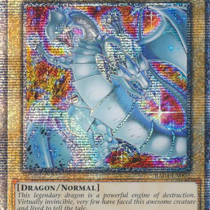 Blue-Eyes White Dragon (New Art) [RA04-EN002] Quarter Century Secret Rare