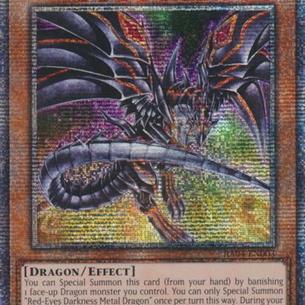 Red-Eyes Darkness Metal Dragon (Alternate Art) [RA04-EN003] Quarter Century Secret Rare