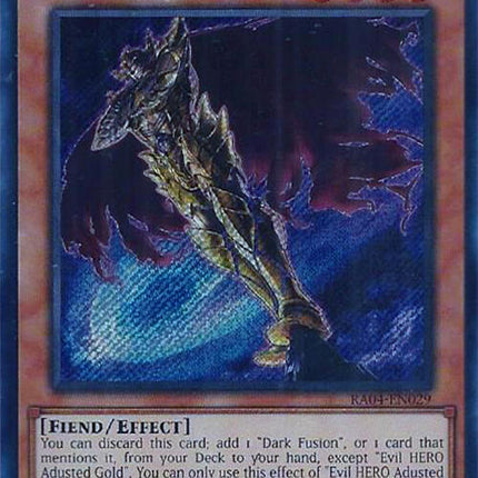 Evil HERO Adusted Gold [RA04-EN029] Secret Rare