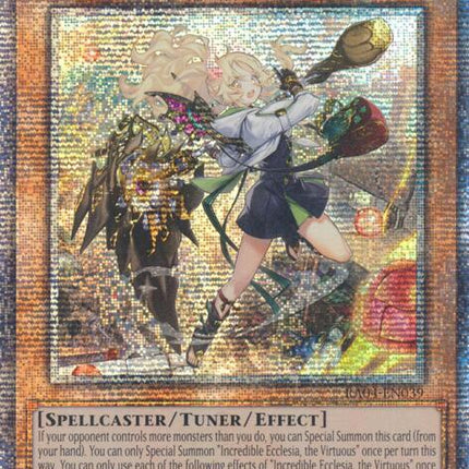 Incredible Ecclesia, the Virtuous (New Art) [RA04-EN039] Quarter Century Secret Rare