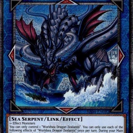 Worldsea Dragon Zealantis [RA04-EN082] Quarter Century Secret Rare