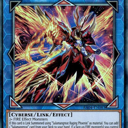 Salamangreat Raging Phoenix [RA04-EN083] Prismatic Ultimate Rare