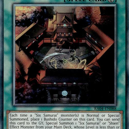 Shien's Dojo [RA04-EN088] Prismatic Collector's Rare