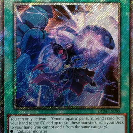 Onomatopaira [RA04-EN089] Platinum Secret Rare