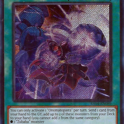 Onomatopaira [RA04-EN089] Secret Rare