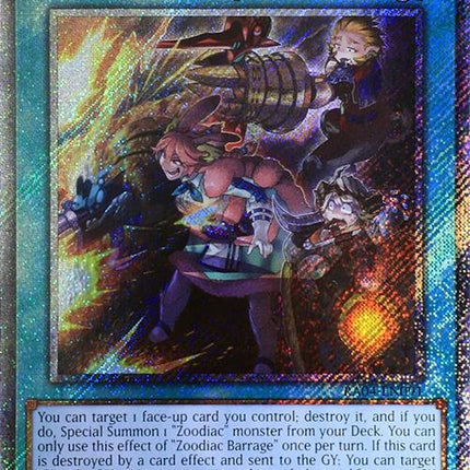 Zoodiac Barrage [RA04-EN091] Platinum Secret Rare