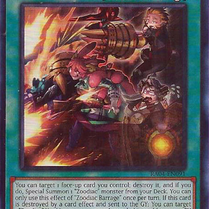 Zoodiac Barrage [RA04-EN091] Super Rare