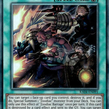 Zoodiac Barrage [RA04-EN091] Prismatic Ultimate Rare