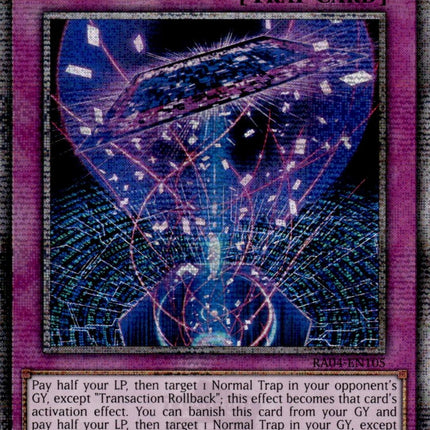 Transaction Rollback [RA04-EN105] Quarter Century Secret Rare