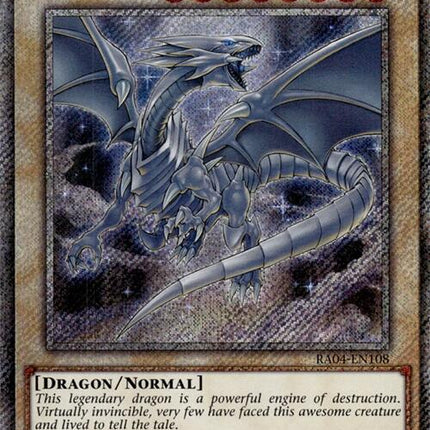 Blue-Eyes White Dragon (8th Art) [RA04-EN108] Platinum Secret Rare
