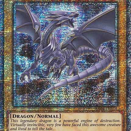 Blue-Eyes White Dragon (8th Art) [RA04-EN108] Quarter Century Secret Rare